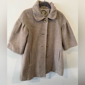 Elevenses Beige Trench Coat with Wide Sleeves